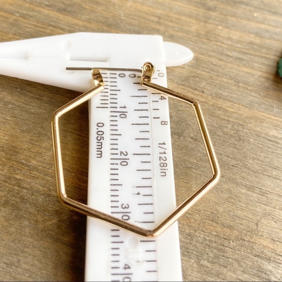 Gold steel hoops - Picture 2 of 2